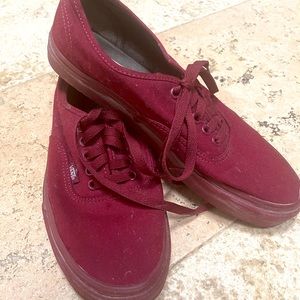 Burgundy vans
